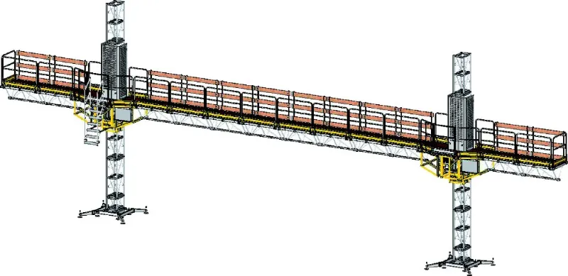 Piattaforma autosollevante bicolonna